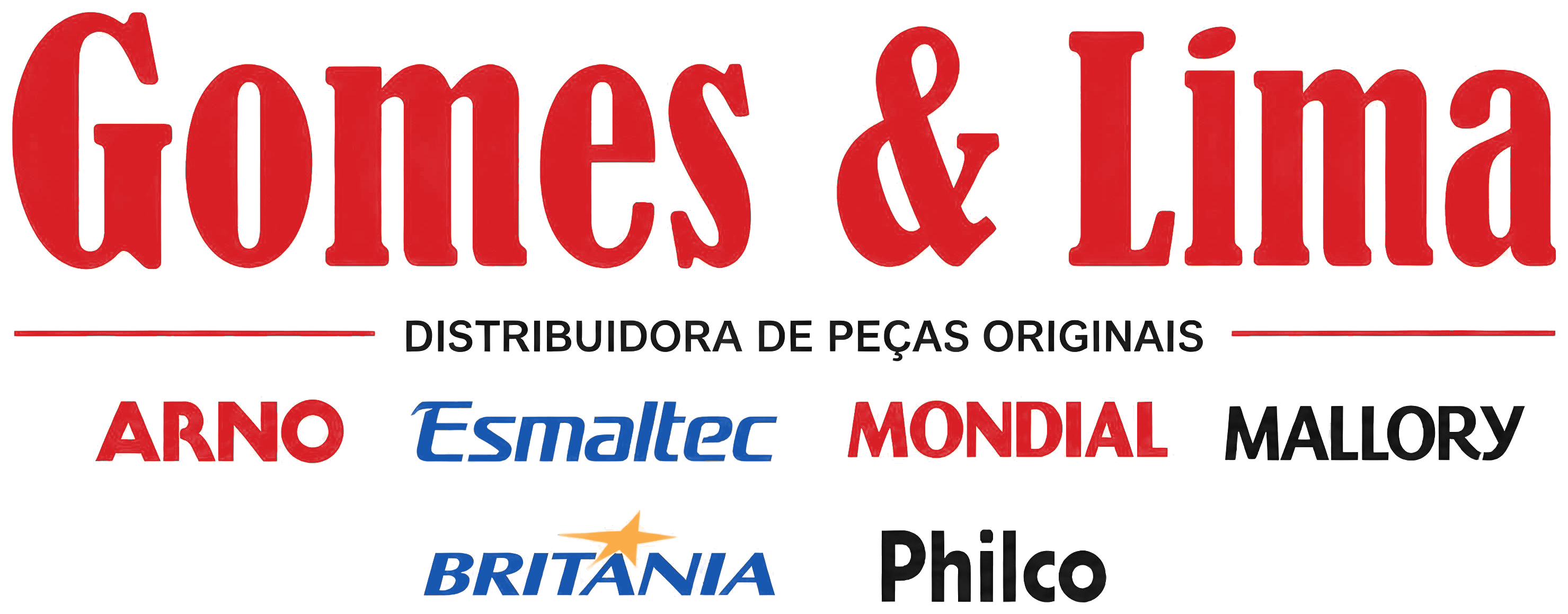 Gomes & Lima Distribuidora de Peças Originais — Arno, Esmaltec, Mondial, Mallory, Britânia e Philco